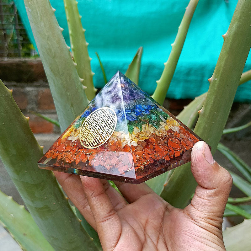 Olivenorma Chakra Fiore della vita Simbolo Orgone Piramide 
