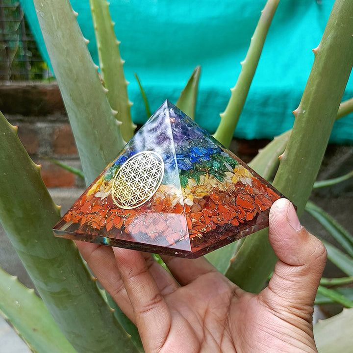 Olivenorma Chakra Fiore della vita Simbolo Orgone Piramide 