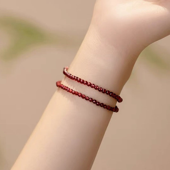 Amore eterno - Bracciale con pietra preziosa granata 