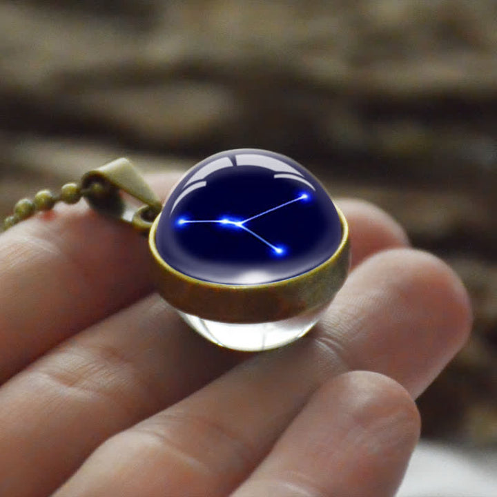 Collana in vetro stellato con stella zodiacale Olivenorma