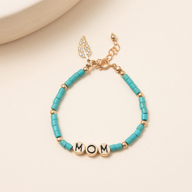 Olivenorma "For Mom" ​​- Braccialetto della ricchezza in avventurina verde 