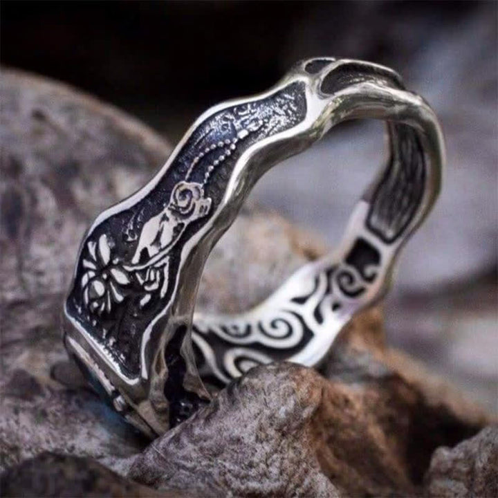 Olivenorma Buddhi Mudra - Anello con topazio azzurro svizzero 