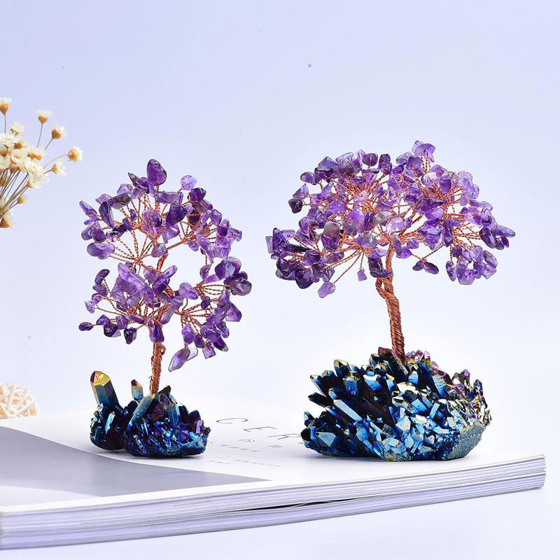 Olivenorma Ametista Orgone Meditazione Feng Shui Albero della Purificazione
