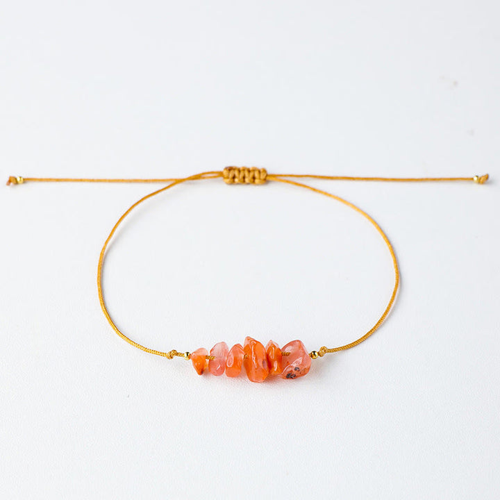 Bracciale intrecciato con pietre preziose irregolari "Nature's Healing Wishes" Olivenorma