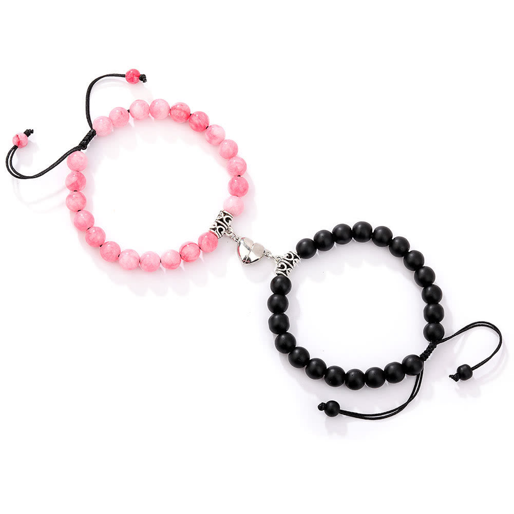 Olivenorma 2 pezzi set di braccialetti magnetici per coppie 