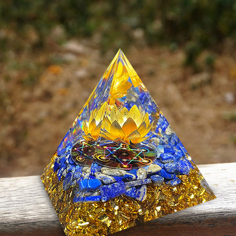 Olivenorma Lapislazzuli Piramide di loto Reki Orgone