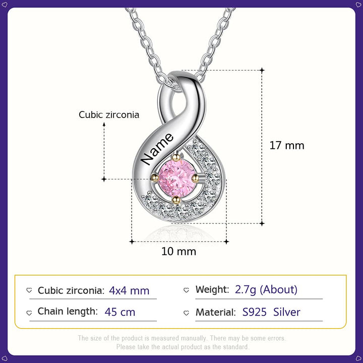 Olivenorma Collana con nome inciso in pietra portafortuna da donna