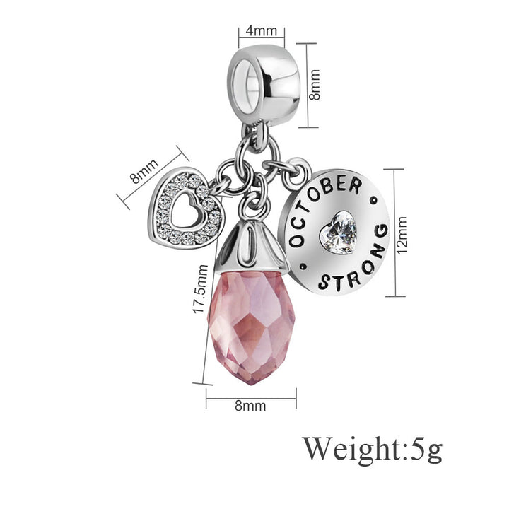 Collana con ciondolo a forma di cuore in diamanti Olivenorma pietra portafortuna