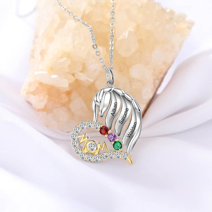 Olivenorma Collana con cuore e mezzo diamante per la mamma