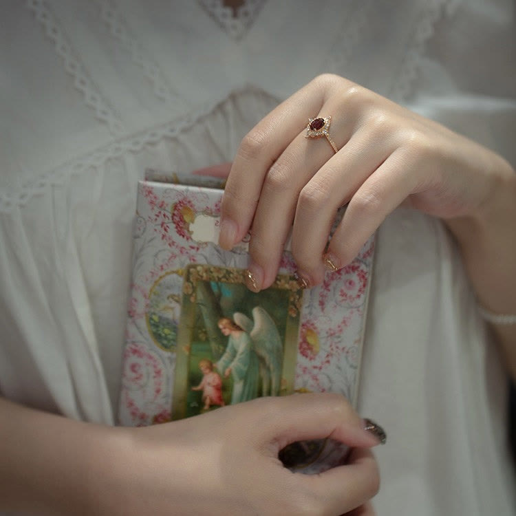 Anello Atmosfera "Miss Rose" in rubino vintage Olivenorma 