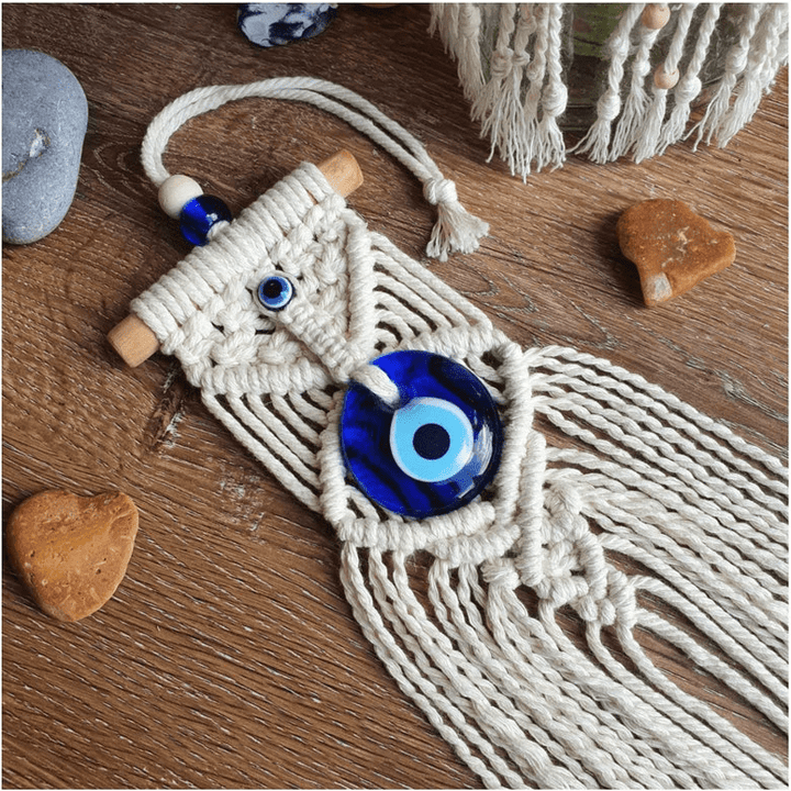 Olivenorma Evil Eye Wall Hanging Decorazione fatta a mano Ornamento 