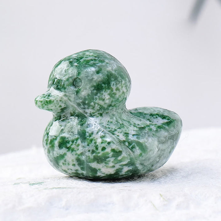 Olivenorma 1.2 pollici quarzo cristallo anatra intaglio decorazione pietra preziosa