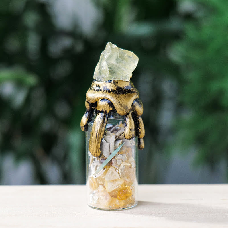 Olivenorma "Witch's Wish" - Bottiglia energetica in pietra grezza di cristallo naturale 