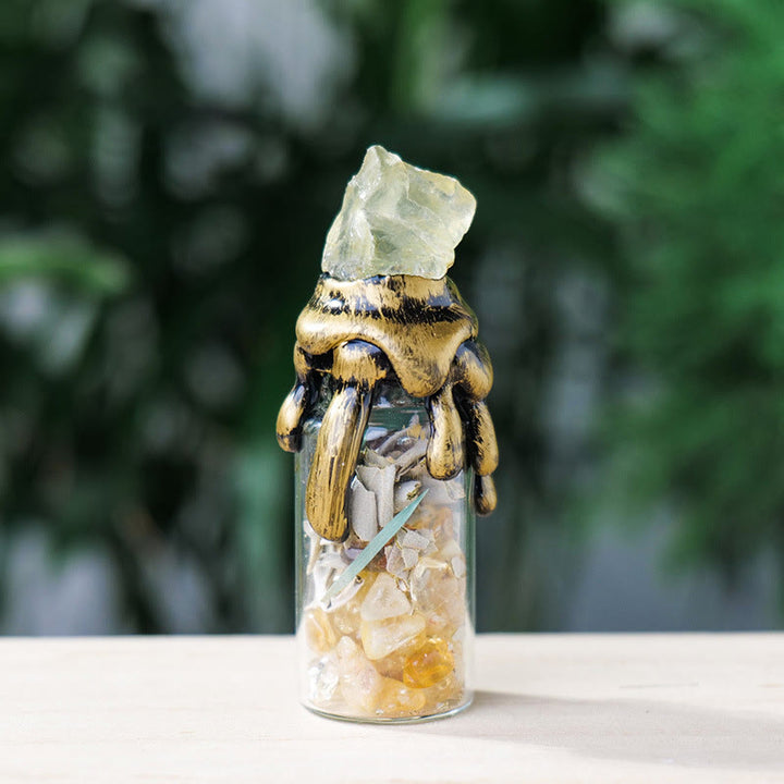Olivenorma "Witch's Wish" - Bottiglia energetica in pietra grezza di cristallo naturale 