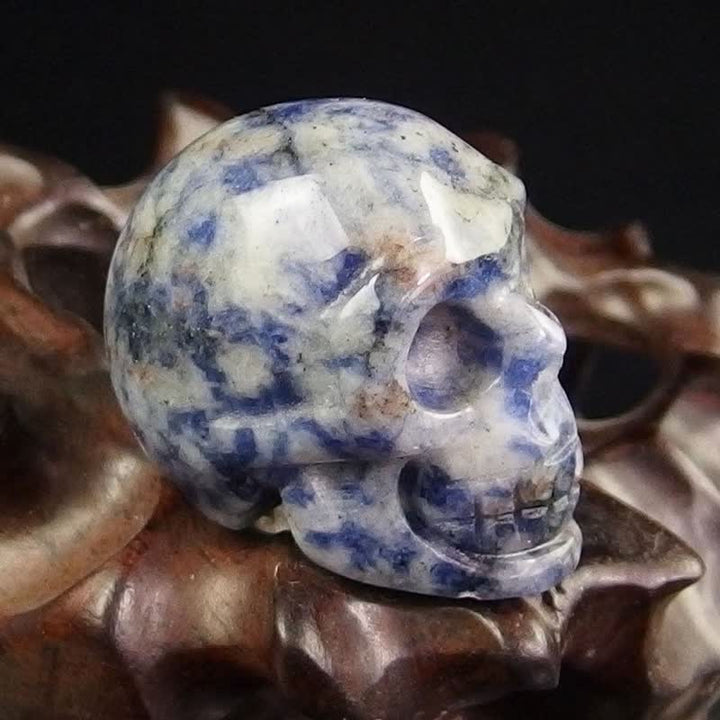 Decorazione teschio in cristallo sodalite Olivenorma