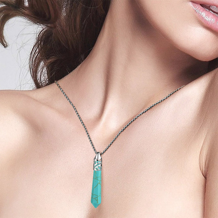 Collana con pietre preziose di protezione dai proiettili di cristallo