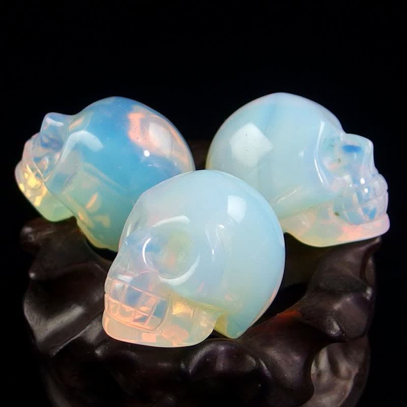 Decorazione teschio di cristallo opalite Olivenorma