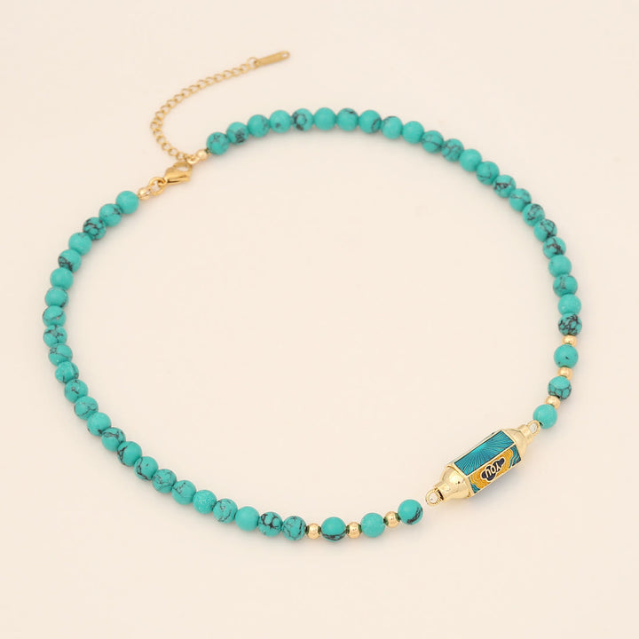 Collana Olivenorma Malocchio Malachite e Turchese