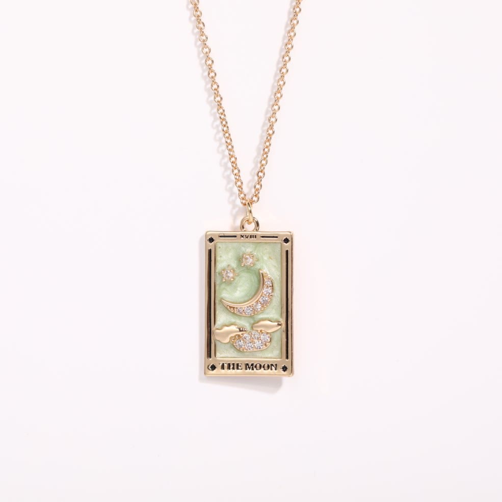 Collana Olivenorma Zircone Oro Placcato Tarocchi Olio Goccia