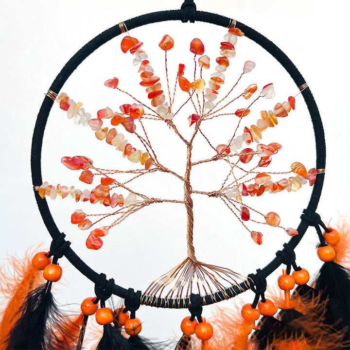 Olivenorma Agata gialla Albero della vita Dream Catcher 