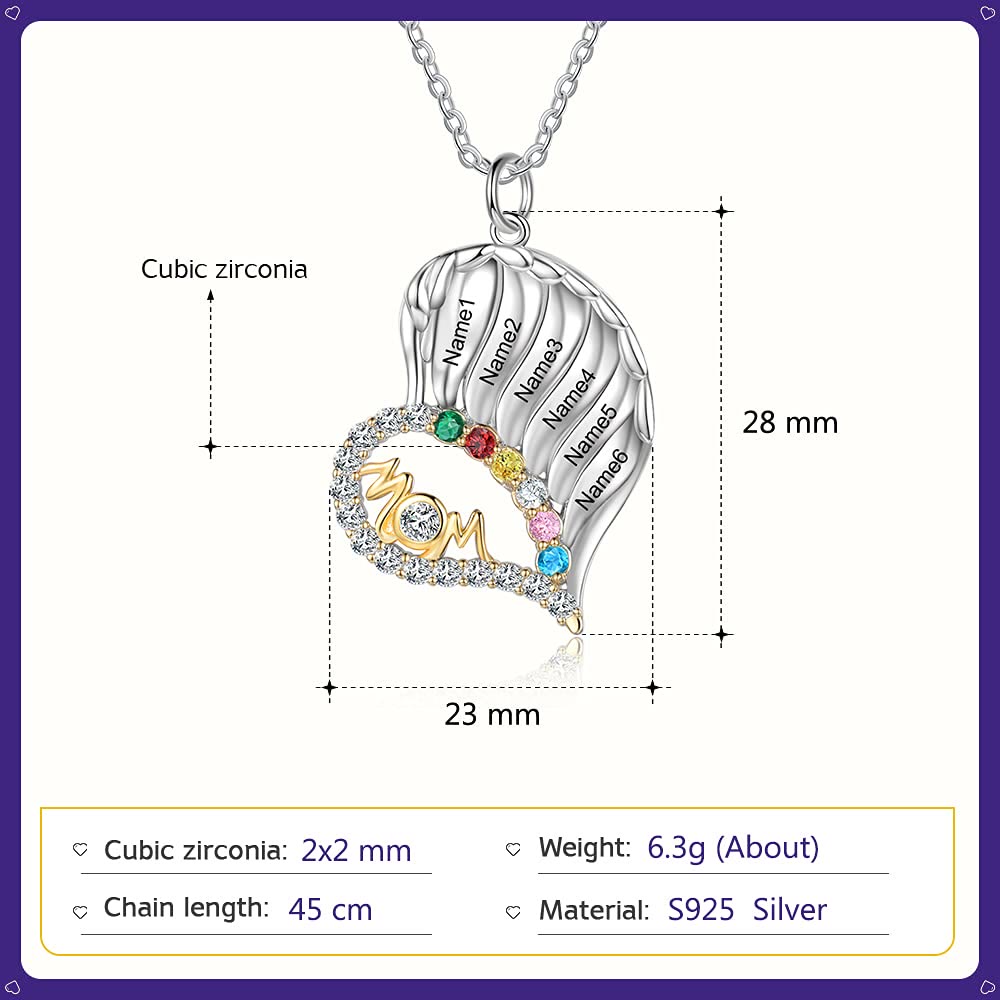 Olivenorma Collana con cuore e mezzo diamante per la mamma