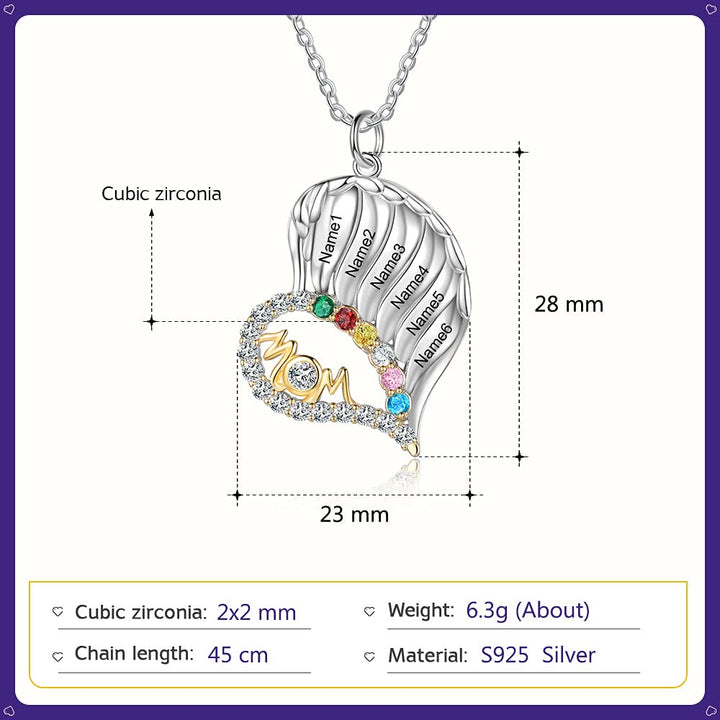 Olivenorma Collana con cuore e mezzo diamante per la mamma