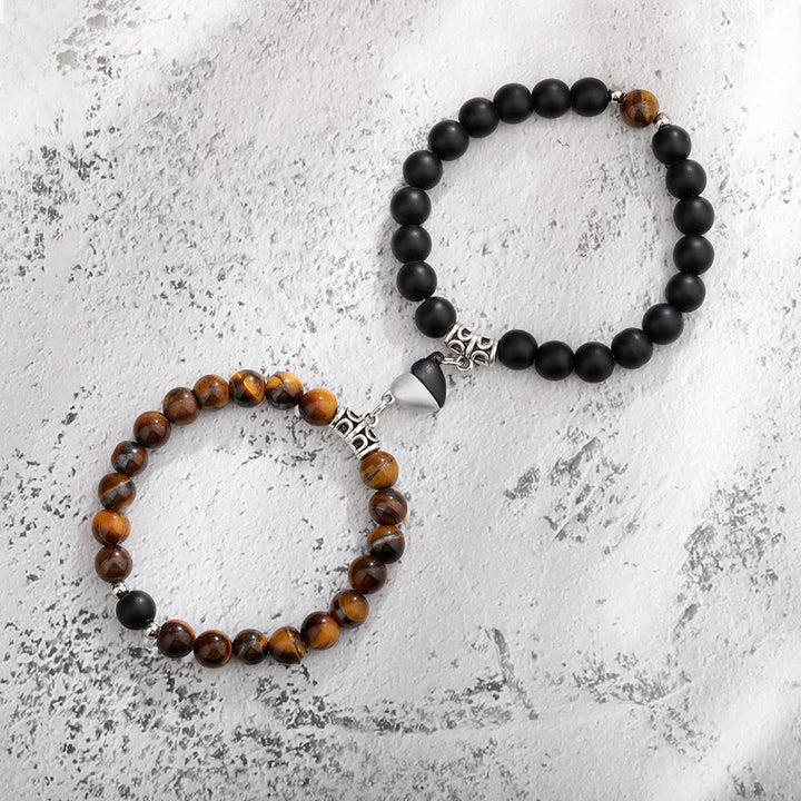 Olivenorma 2 pezzi set di braccialetti magnetici per coppie 