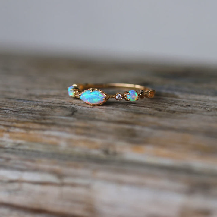 Olivenorma "Amore e sincerità" - Anello vintage Opale Reki 