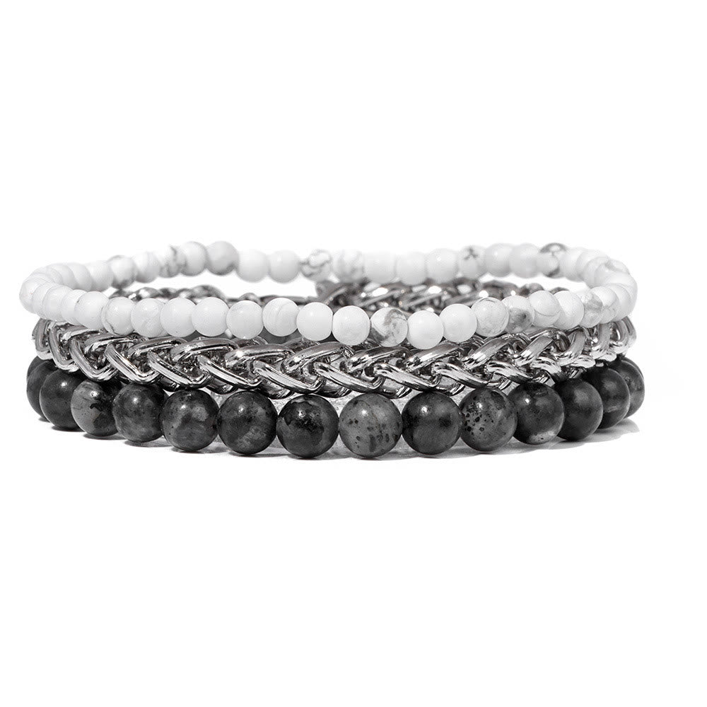Olivenorma "Pace e calma" Bracciale in pietra rosa retrò