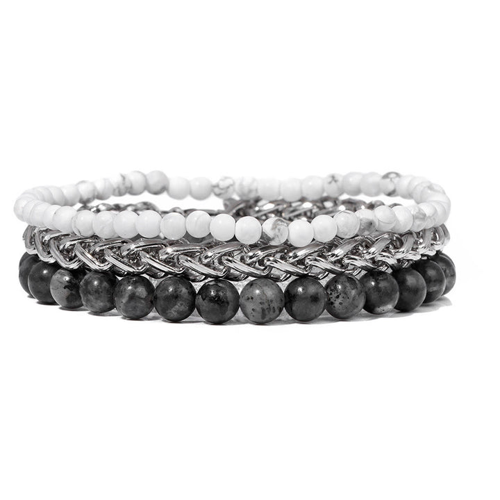 Olivenorma "Pace e calma" Bracciale in pietra rosa retrò