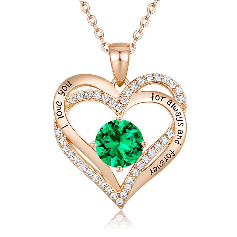 Olivenorma "Ti amo per sempre e per sempre" - Collana Birtshtone Heart