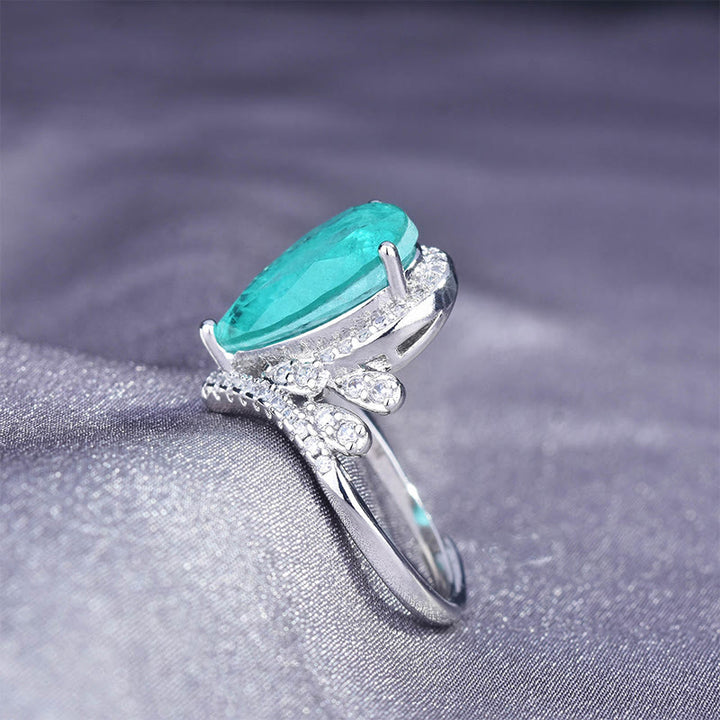 Olivenorma "Pure Love" - ​​Anello elegante in tormalina Paraiba 