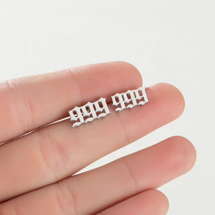 Orecchini minimalisti con numero angelico 