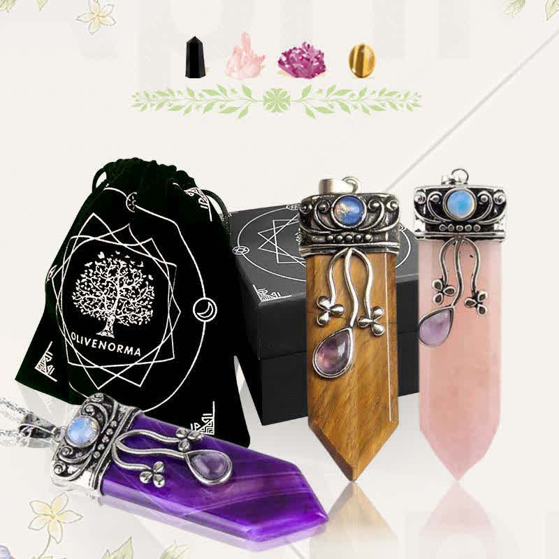 Collana in pietra naturale con protezione della dea Olivenorma 