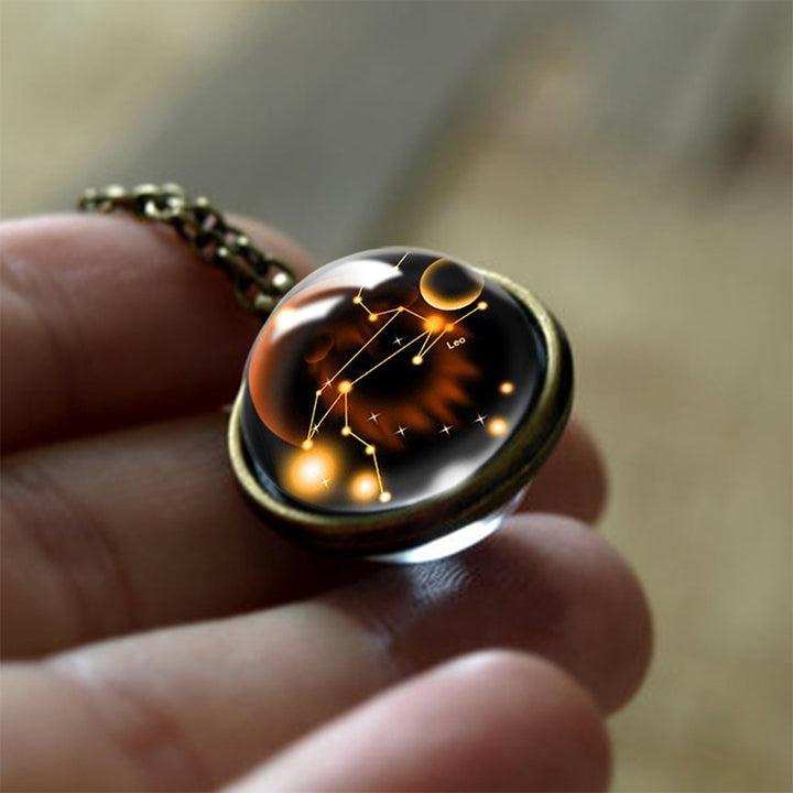 Collana di protezione dello zodiaco Olivenorma Glass 12 Stelle