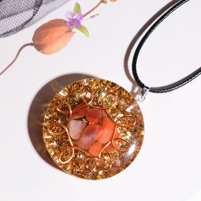 Collana curativa in agata rossa Olivenorma 