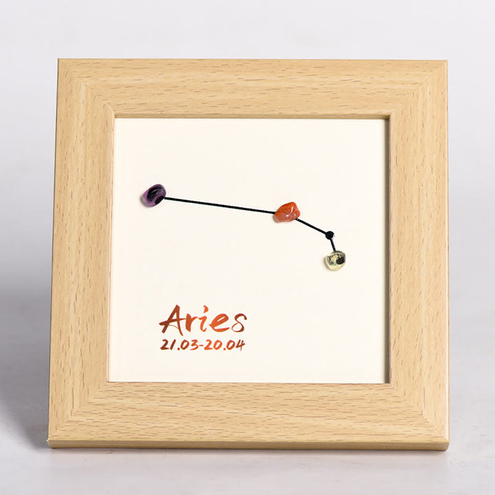 Olivenorma Zodiac Chakra Cornice per foto in pietra grezza Decorazione