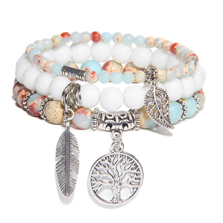 Olivenorma "Nature's Healing Moments" Set di bracciali Albero della vita da 3 pezzi 