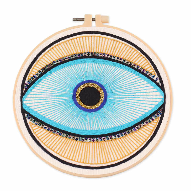 Olivenorma Evil Eye Ricamo a mano Materiale semilavorato Decorazione 