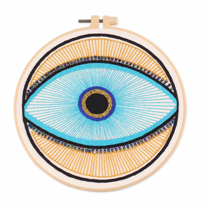 Olivenorma Evil Eye Ricamo a mano Materiale semilavorato Decorazione 