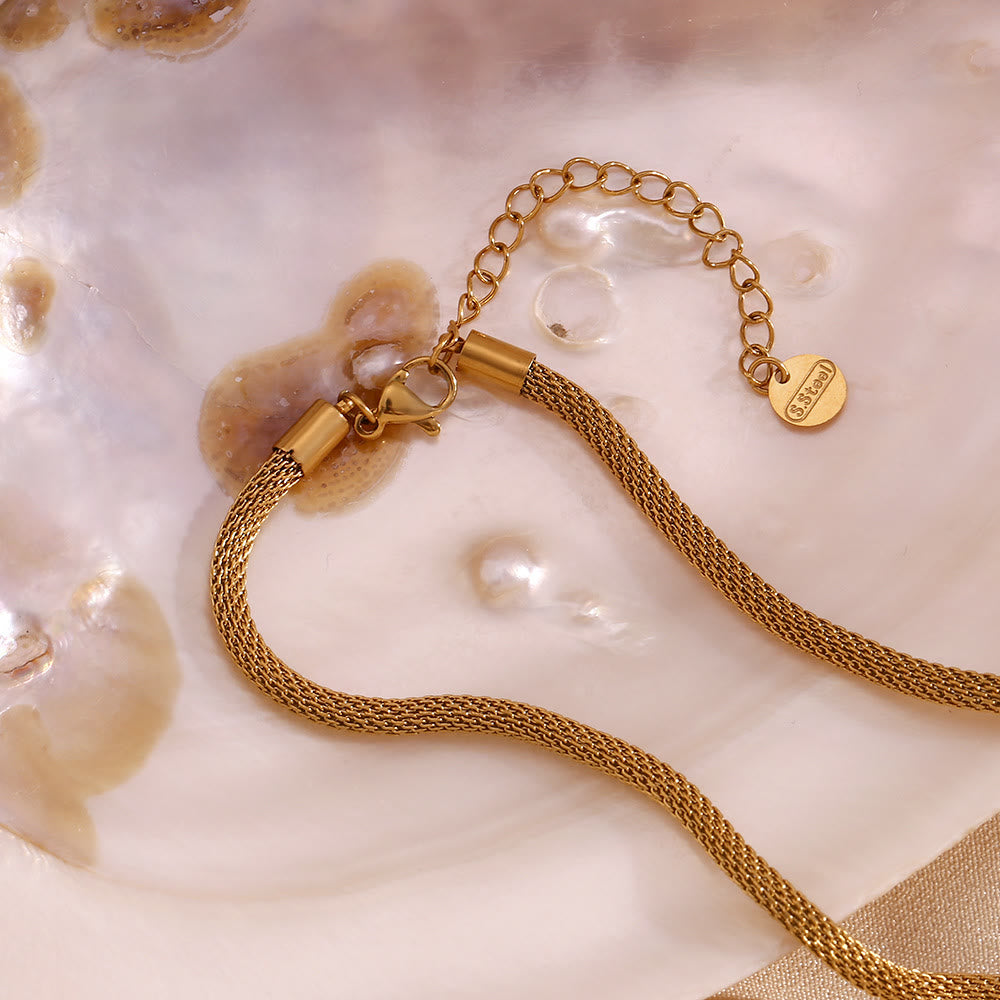 Collana Olivenorma con catena spessa e zircone bianco turchese malocchio 