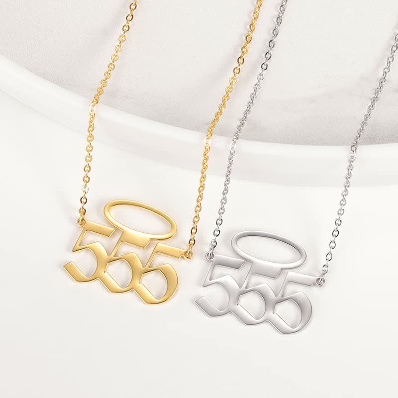 Collana con numero di angelo fortunato Olivenorma con apertura ad angelo 