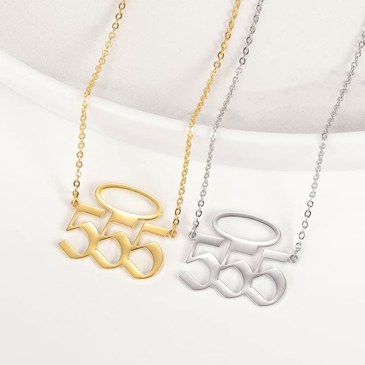 Collana con numero di angelo fortunato Olivenorma con apertura ad angelo 