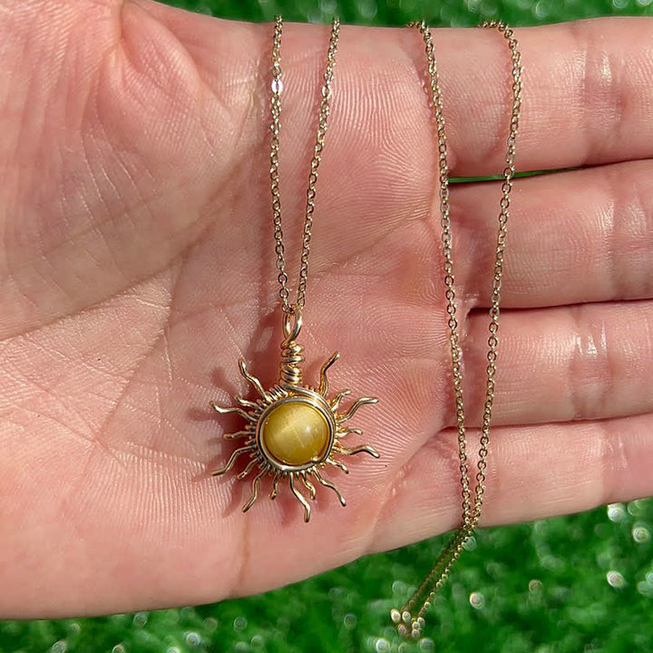 Olivenorma "Cattura i raggi del sole" - Collana sole avvolta in filo metallico