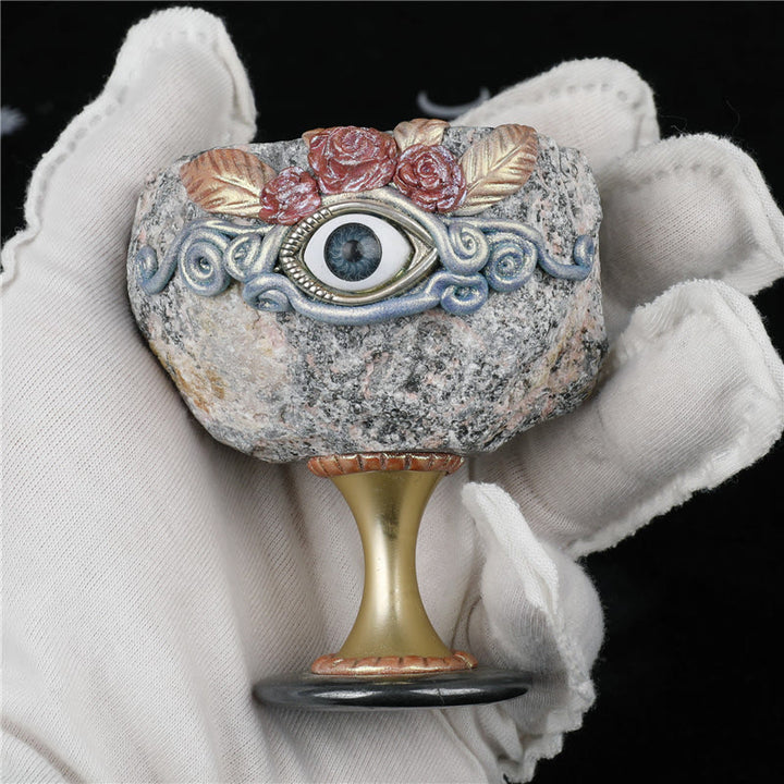 Decorazione con geode di cristallo naturale Olivenorma Santo Graal Malocchio 