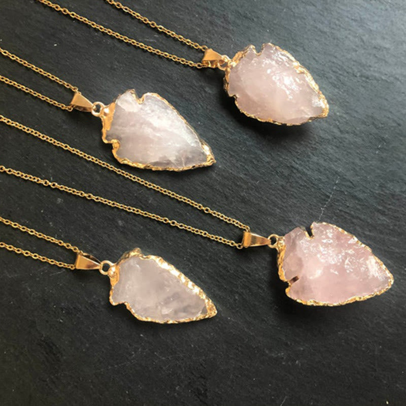 Collana con punta di freccia in corniola di cristallo naturale Olivenorma