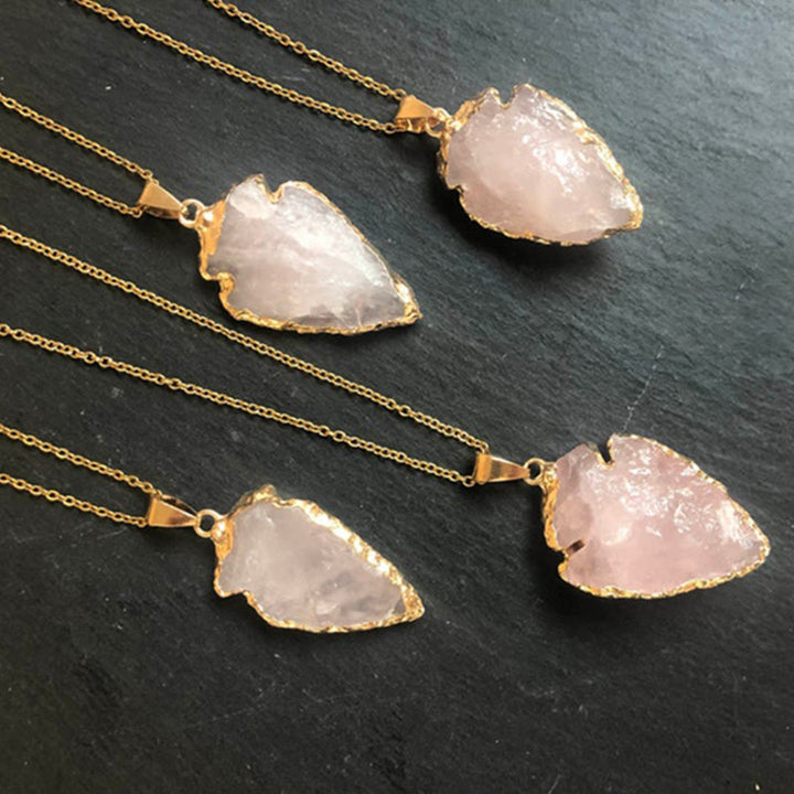 Collana con punta di freccia in corniola di cristallo naturale Olivenorma
