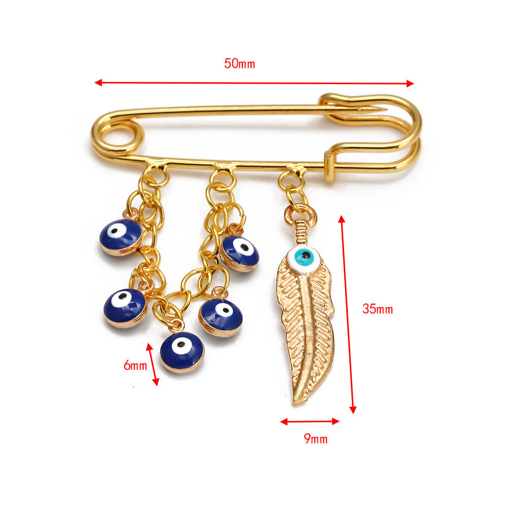Spilla serie Hamsa con occhio malvagio Olivenorma