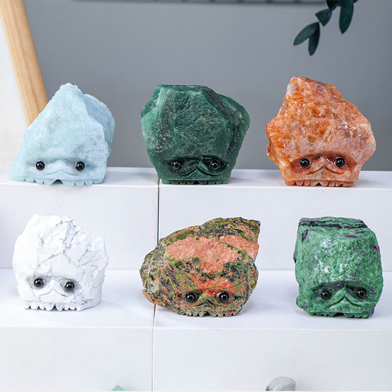 Olivenorma Pietra grezza naturale di cristallo Elfo Riccio Decorazione in pietra preziosa