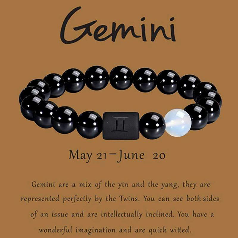 Bracciale portafortuna dello zodiaco in ossidiana Olivenorma